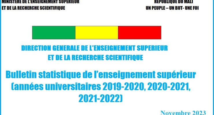 Bulletin statistique de l’enseignement supérieur (années universitaires 2019-2020, 2020-2021, 2021-2022)